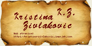 Kristina Zivlaković vizit kartica